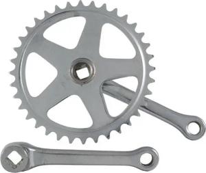 Vinty Crank Set 36T. Spieellos 130 mm 1 8 Silber