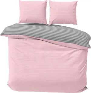 Visaggio Bettwäsche Baumwolle 135x200, 155x200, 155x220, 200x200, 200x220 oder 240x220, Renforcé, 3 teilig, Stripe Wendebettwäsche Streifen, mit Reißverschluss