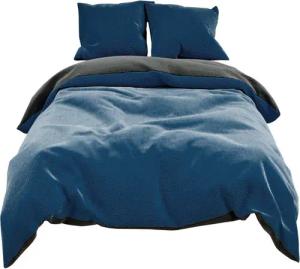 Visaggio Bettwäsche Winter Teddy Plüsch, Fleece, 3 teilig, Flauschig warmes Cashmere Touch, Einfarbig Wende