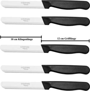 Visaggio Obstmesser Solingen Allzweckmesser Schälmesser Gemüsemesser Küchenmesser, Sägeschliff, Matt, Edelstahl, Zubereitungsmesser, Schmiermesser