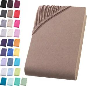 Visaggio Spannbettlaken Jersey aus 100% Baumwolle Boxspringbett / Wasserbett Spannbetttuch, Jersey, Gummizug: rundum, Spannbettlaken, für Matratzenhöhen bis 32 cm, Steghöhe 40 cm