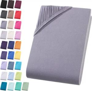 Visaggio Spannbettlaken Jersey aus 100% Baumwolle Boxspringbett / Wasserbett Spannbetttuch, Jersey, Gummizug: rundum, Spannbettlaken, für Matratzenhöhen bis 32 cm, Steghöhe 40 cm