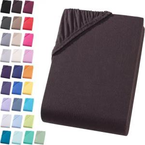 Visaggio Spannbettlaken Jersey aus 100% Baumwolle Spannbetttuch Bettlaken, Jersey, Gummizug: rundum, Spannbettlaken, für Matratzenhöhen bis 22 cm, Steghöhe 30 cm
