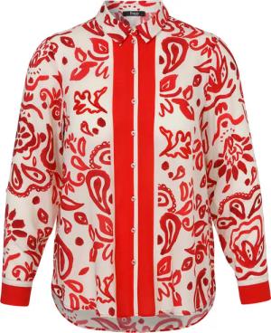 Viskose-Print-Bluse Bicolor