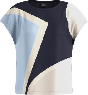 Viskose-Shirt im Fabricmix mit überschnittenen Schultern