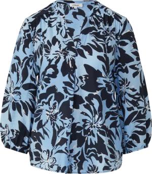 Viskosemix-Bluse im Relaxed Fit mit Raffung