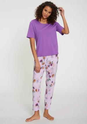 VIVANCE DREAMS Damen Pyjama flieder geblümt Gr.36/38