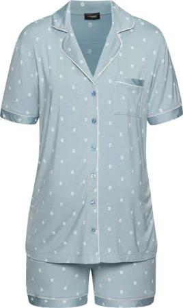 VIVANCE DREAMS Damen Umstandspyjama hellblau-gemustert Gr.36/38