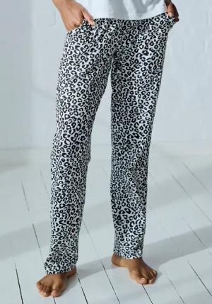 VIVANCE DREAMS Pyjamahose Damen schwarz-weiß gemustert Gr.40/42