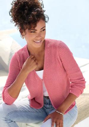 VIVANCE Strickjacke Damen beere Gr.36/38