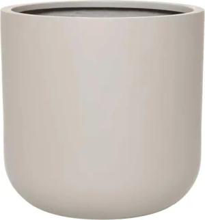 VIVANNO Blumentopf Pflanzkübel Fiberglas Chico 40x40 cm Creme