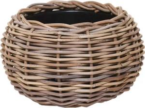 VIVANNO Weidenkorb Rattan PALLA Rund - Natur Geflochten (1 St), 29x19 cm