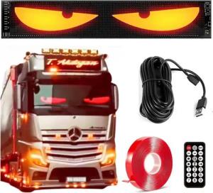VIVIHEYDAY LED Dekolicht LED Augen für LKW und Auto,DIY Car Dynamic LED Smart Colorful Eye Lamp, 192*898mm, Soft Screen, Devil Eyes, USB Flexibles Bluetooth App-Steuerungsdisplay, Led Eyes for Car Window