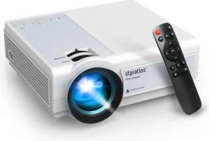 Vivitar Mini-Projektor Full HD 1080P, 12.000 Lumen, 300-Zoll-Projektor LED-Beamer (4K px, mit 5G-WLAN und Bluetooth 5.1, HDMI/USB/AV, kompatibel mit iOS/Android)