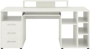 VOGL Möbelfabrik Schreibtisch Timra, Tastaturauszug, Aufsatz & Towerfach, Breite 160 cm, Made in Germany