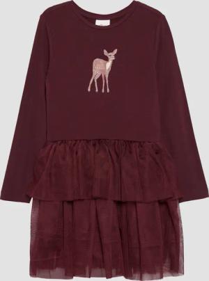 Volantkleid mit Glitzerprint