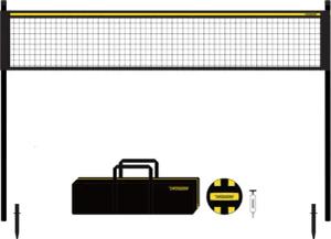 Volleyball-Set 9,14m - Mit Pfosten, Tasche, Netz, Ball und Pumpe