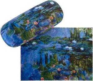 von Lilienfeld Brillenetui Claude Monet: Seerosen Blumen Kunst Motiv Brillenbox, stabiles mit Mikrofaser bezogenes Hardcase