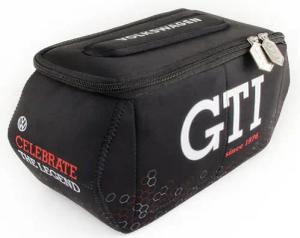 VW Collection by BRISA Kulturbeutel Volkswagen Universaltasche im Golf GTI Design, Kosmetiktasche aus Neopren, 27 x 10,5 x 14cm
