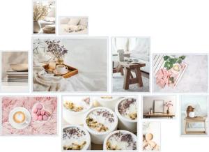 Wackadoo Living Bilderrahmen-Set Bilder Collage Set mit Glas für Einzelbilder unterschiedliche Formate, für 11 Bilder (11er-Set), in Weiß, Schwarz, Silber oder Gold, moderner Kunststoffrahmen, Fotowand, Puzzlerahmen, Dekoration, Poster, Collage für Fotos 