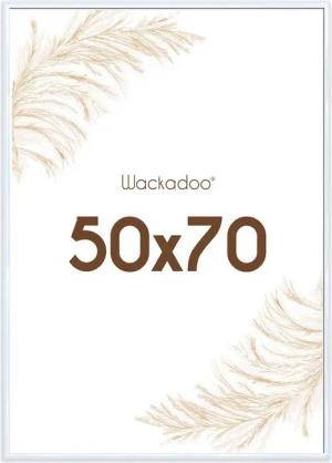 Wackadoo Living Einzelrahmen Bilderrahmen mit Glasscheibe für Einzelbilder diverse Formate & Farben, für 1 Bilder, in Weiß, Schwarz, Silber oder Gold, moderner Kunststoffrahmen, Fotowand, Puzzlerahmen, Dekoration, Poster, Collage für Fotos & Bilder