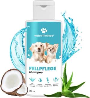 Wahre Tierliebe Tiershampoo Fellpflege, PH Neutral, Kokosnuss, Aloe Vera gegen Geruch und Schmutz, 250 ml, PH Neutral, Feuchtigkeitsspendend, Kokusnuss, Aloe Vera, Silikonfrei