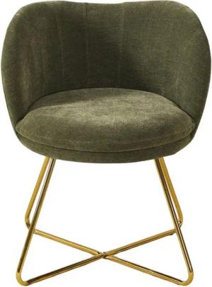 WAHSON OFFICE CHAIRS Loungesessel Kunstfell/Chenille Akzentstuhl mit Metallbeinen Einzelsessel