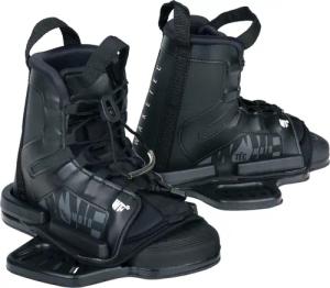 Wakeboard Bindung Moto Open-Toe Schnürung Kinder/Erwachsene schwarz