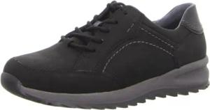 Waldläufer Herren Freizeit Schnürer, Schwarz 7,5