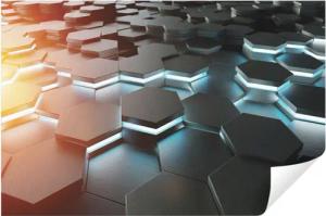 Wallarena Fototapete Kinderzimmer Junge Gaming 3D Effekt Sechseck Vlies Tapete Wandtapete, Glatt, Kinder, Game, Jugend, Vliestapete inklusive Kleister