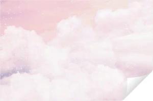 Wallarena Fototapete Kinderzimmer Mädchen Himmel Wolken Rose Vlies Tapete Vliestapete, Glatt Vlies, Struktur Vinyl, Kinder, Natur, Tapete inklusive Kleister Vliestapete Motivtapete Wandtapete