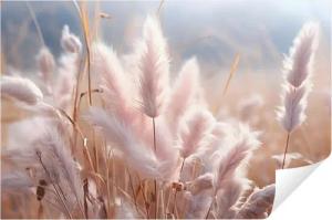 Wallarena Fototapete Pampasgras Boho Vlies Tapete Wohnzimmer Schlafzimmer Wandtapete, Glatt Vlies Struktur Vinyl, Natur, Vliestapete Beige Wohnzimmer Schlafzimmer Tapete + Kleister