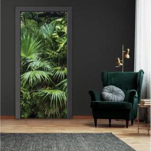 Wallarena Türtapete Selbstklebend Wald Dschungel Natur 3D Effekt Türposter Türfolie Türaufkleber Fototapete für Tür, 91x211 cm, Glatt, Natur, Türtapete Selbstklebend