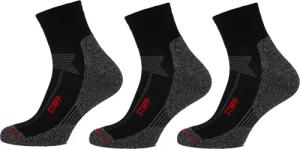Wandersocken Techno Boston All Season Quarter 3er-Pack Schwarz