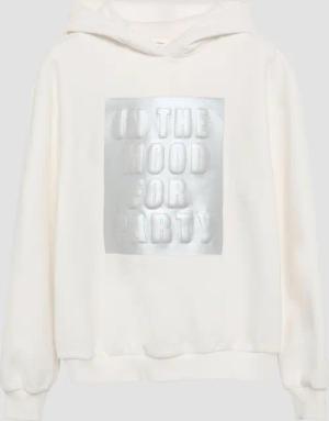 Wärmender Hoodie mit Metallic-Print