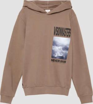 Wärmendes Kapuzen-Sweatshirt mit Frontprint