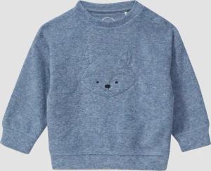 Warmes Sweatshirt mit Frontapplikation und Struktur