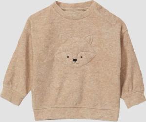 Warmes Sweatshirt mit Frontapplikation und Struktur