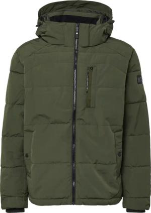 Wasserabweisende Pufferjacke mit abnehmbarer Kapuze