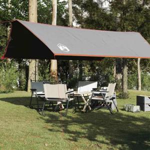 Wasserdichter Camping Canvas 500x294 cm in Grau und Orange