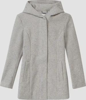 Webware-Mantel mit fixierter Kapuze und verdeckter Knopfleiste