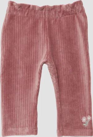 Weiche Cord-Jogginghose mit Blumen-Stickerei