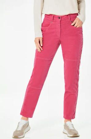 Weiche Samthose LOUISA in bequemer Stretch-Qualität - pink - Gr. 205 von Goldner Fashion