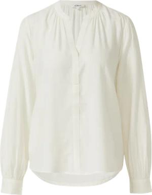 Weiche Viskose-Bluse mit Raffung