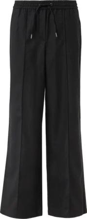 Weiche Wide-Leg-Hose mit Biesen