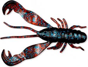 Weicher LMAB Craw Net Lure 10 cm (Motorölblau)