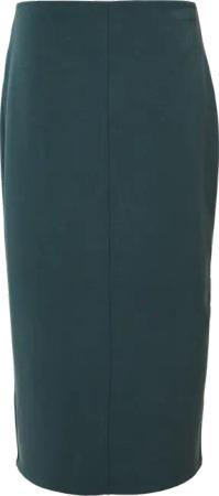 Weicher Midirock aus Scuba mit Schlitz