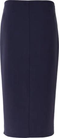 Weicher Midirock aus Scuba mit Schlitz