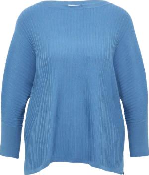 Weicher Pullover mit Struktur und 3/4-Fledermausärmeln