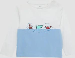 Weiches Baumwoll-Longsleeve mit Frontprint